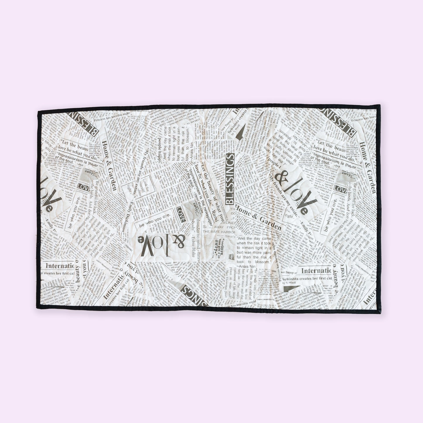 Quilted Newspaper Art