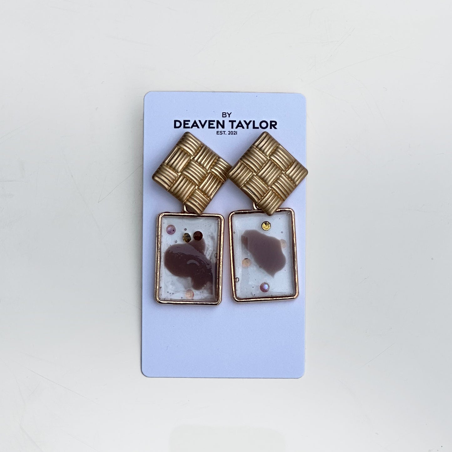 Captured Collection in Gold Earrings