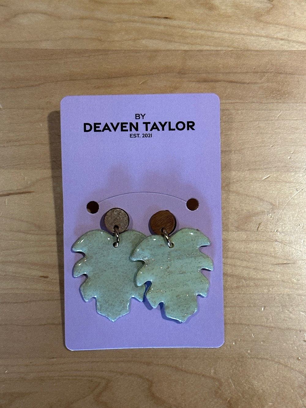 Earrings - Sea Foam Leaf