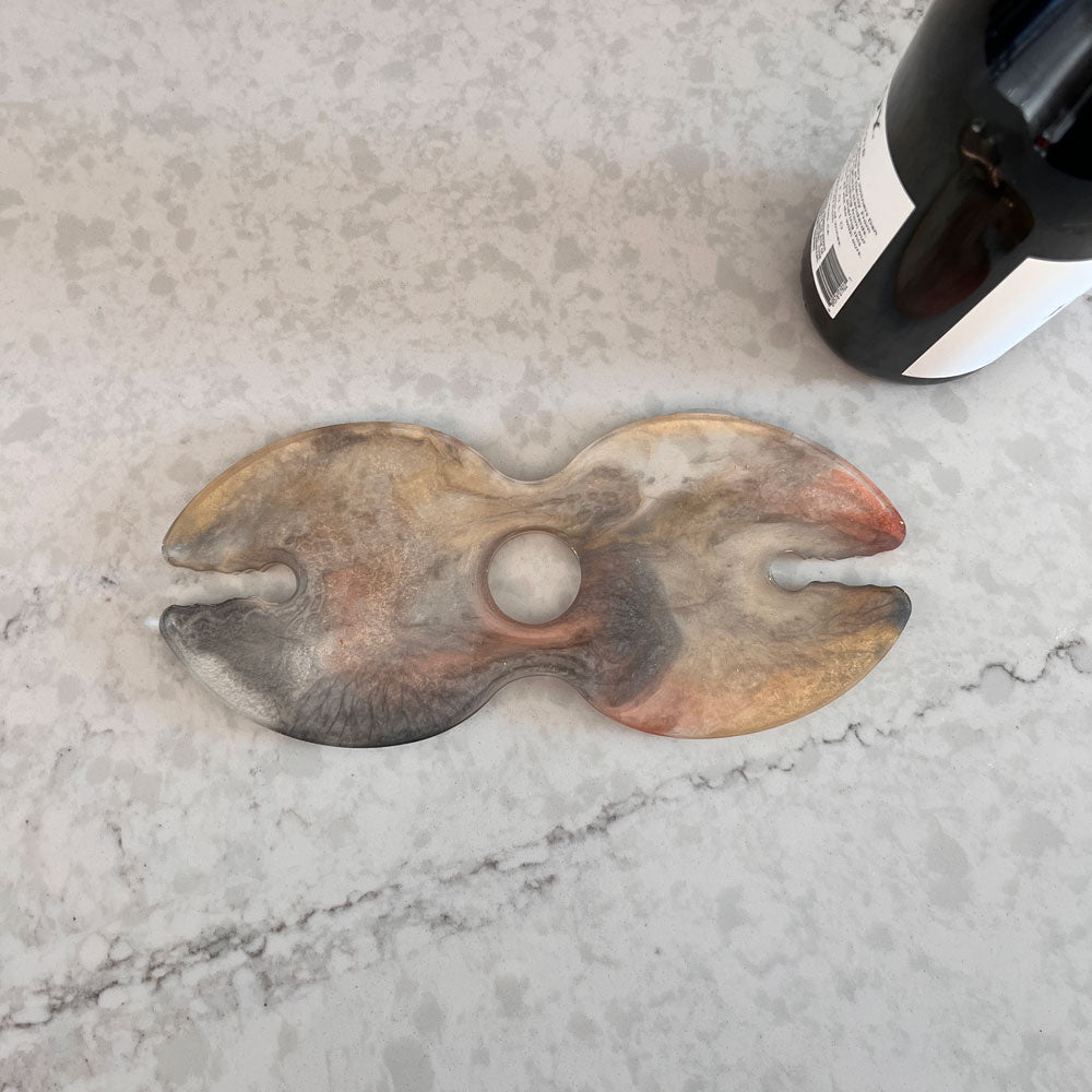Resin Wine Server - Smoke (2 Glasses)