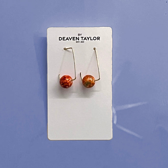 Minimalist Earrings with a Pop of Fire