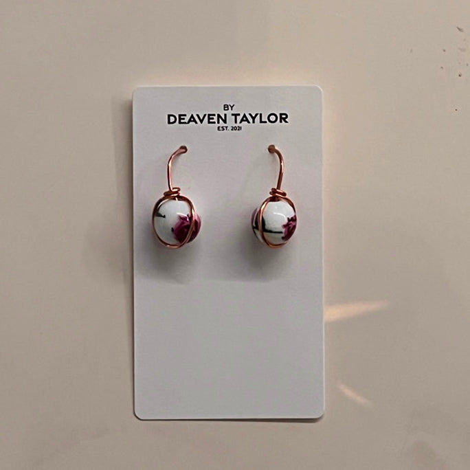 Minimalist Earrings with a Pop of Floral