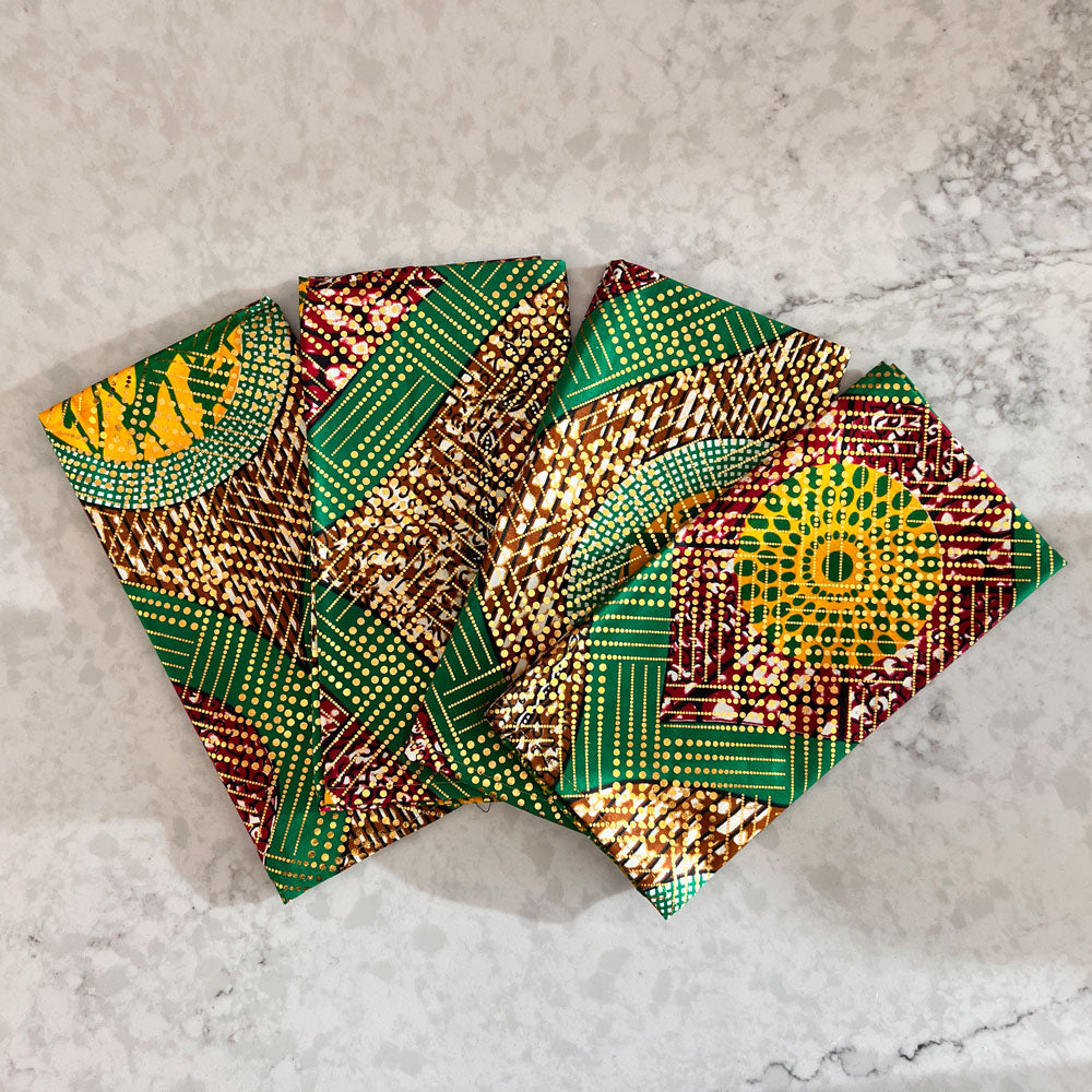 Cloth Dinner Napkins (Green & Yellow)