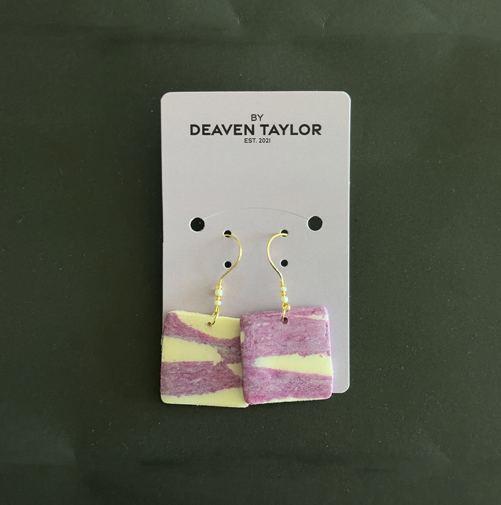 Clay Earrings - Strawberry Sorbet