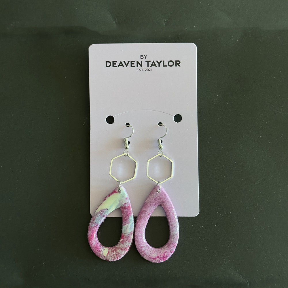 Clay Earrings - Pink