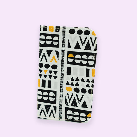 Black/White/Yellow Quilted Pocket Notebook