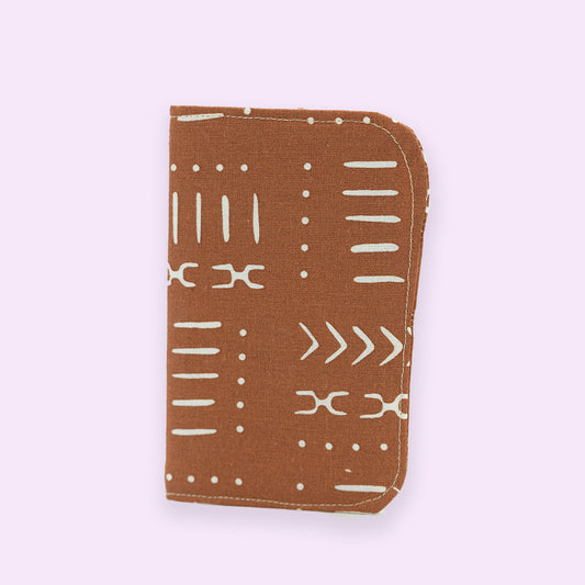 Brown Mud Cloth Quilted Pocket Notebook