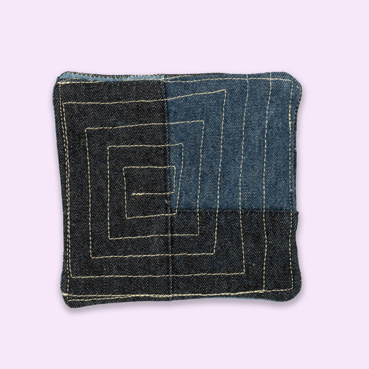 Patchwork Denim Quilted Coaster (Set of 4)