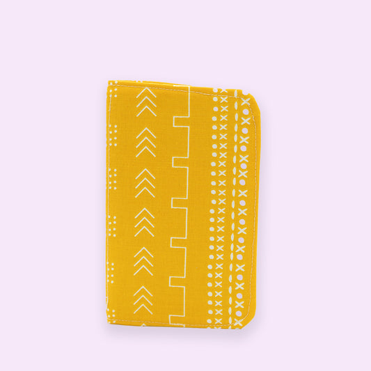 Yellow Mud Cloth Quilted Pocket Notebook