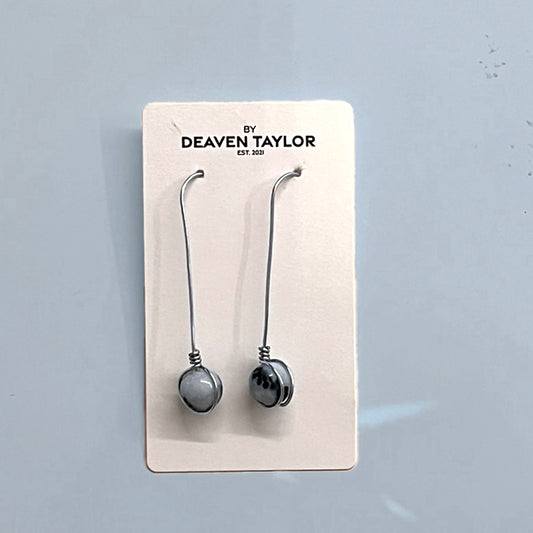 Minimalist Earrings with a Pop of Grey