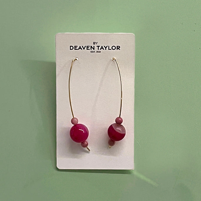 Minimalist Earrings with a Pop of Rosé